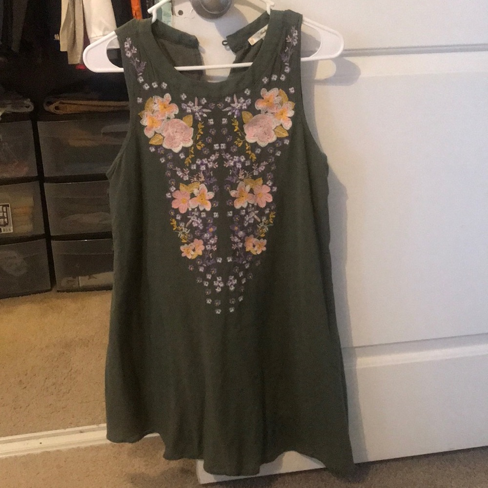 Size small olive green boutique dress